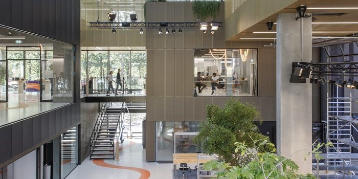 View on Technical University of Denmark's innovation centre Skylab, designed to support researcher and student entrepreneurs.