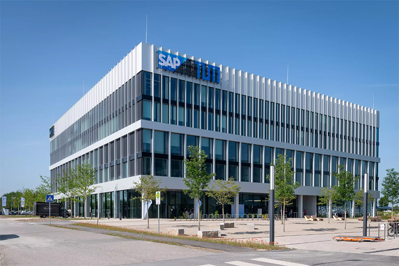 The new joint research building of SAP and TUM on the Garching campus. Photo: Andreas Heddergott / TUM